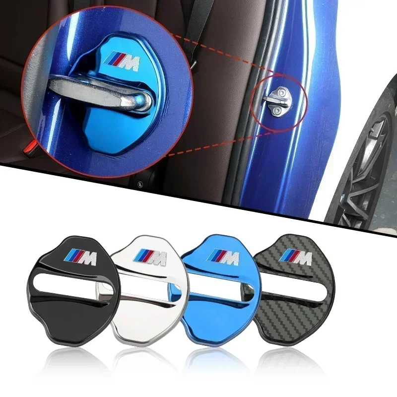 

4pcs Car Styling Door Lock Cover Stainless Steel Auto Door Latch Trim Sticker For BMW Series 3 G20 Series 2 G42 iX-xDrive50 I20