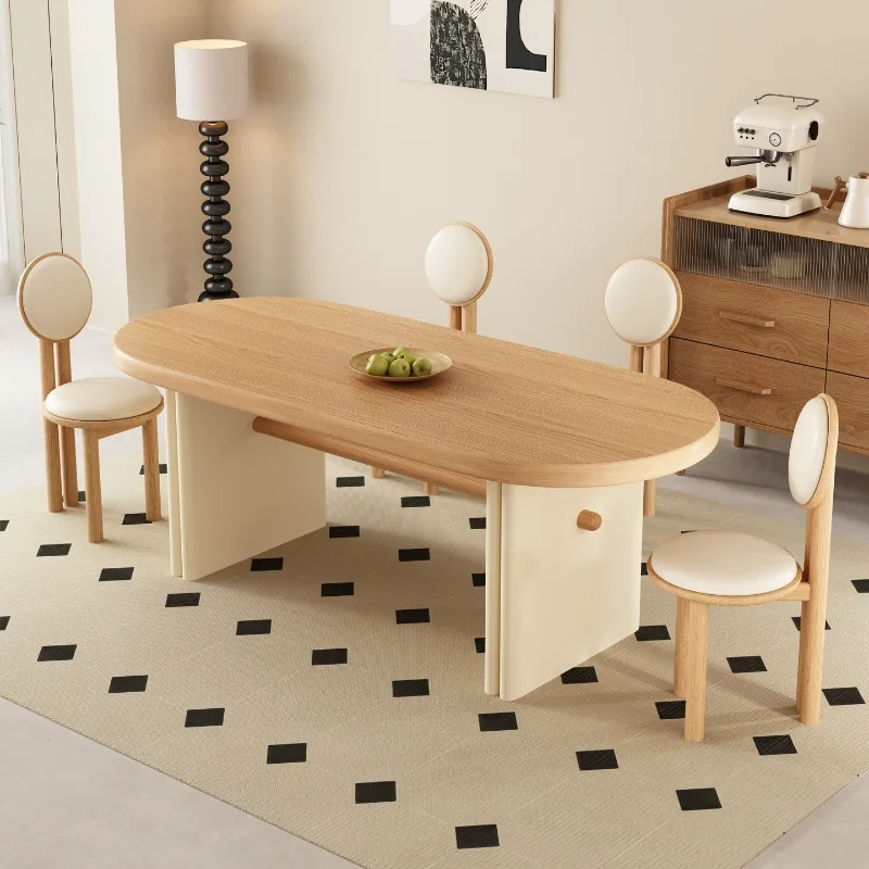 Wood Coffee Dining Table Kitchen Restaurant Chairs Modern Luxury Dining Table Lounge Writing Mesas De Jantar Salon Furniture