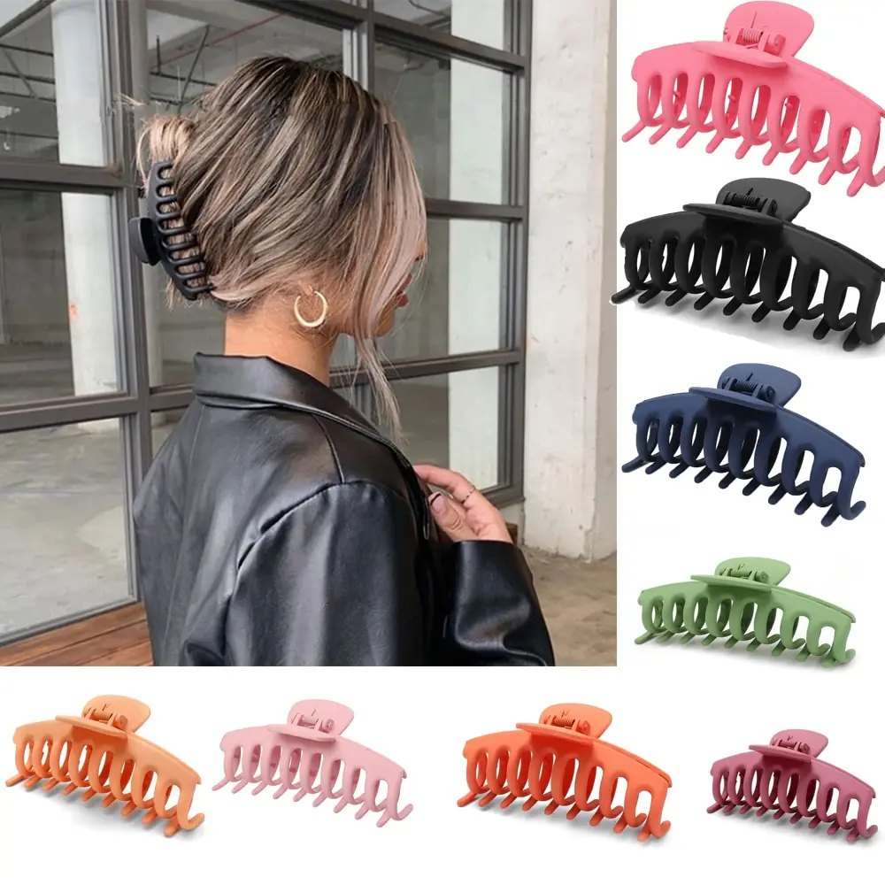 Hair Grab Clamp Simple Personality Hair Accessories Make Up Bath Sweet Multi Style Color Frosted Grip