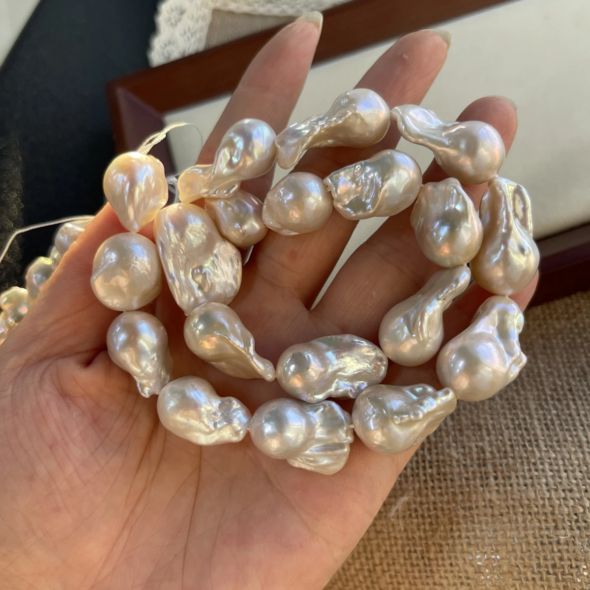 

Baroque Natural Freshwater Pearl Fish Tailed Beads Charms for DIY Women Men Necklace Jewelry Making Accessories 13x23-15x25mm