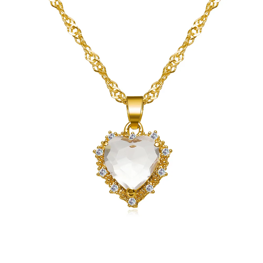 CARLIDANA Lana Del Rey Necklace Exquisite Princess Assortment Ruby Crystal Heart Necklace Choker for Ladies Jewelry Daughter Mom