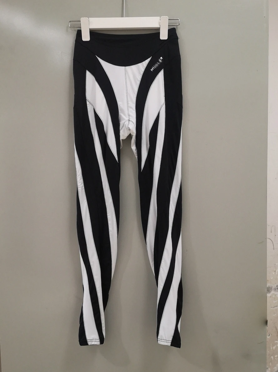 

Trendy Color Blo Design Slim Fit Long Pants Elastic Waist Boting Trousers Street Sle Slimming Effect High Waist Pants