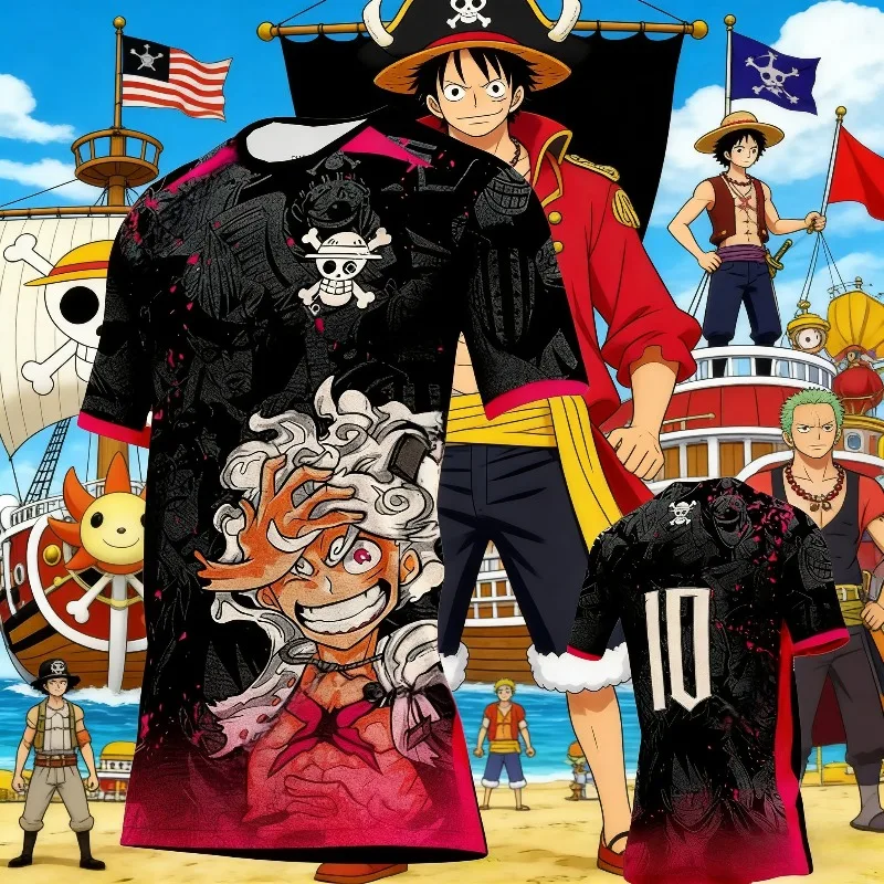 Camisetas de una Pieza con Estampado 3D de Anime para Adultos (Hombres/Mujeres) y Niños, Camisetas de Manga Corta con Dibujos Animados, Novedades 2026
