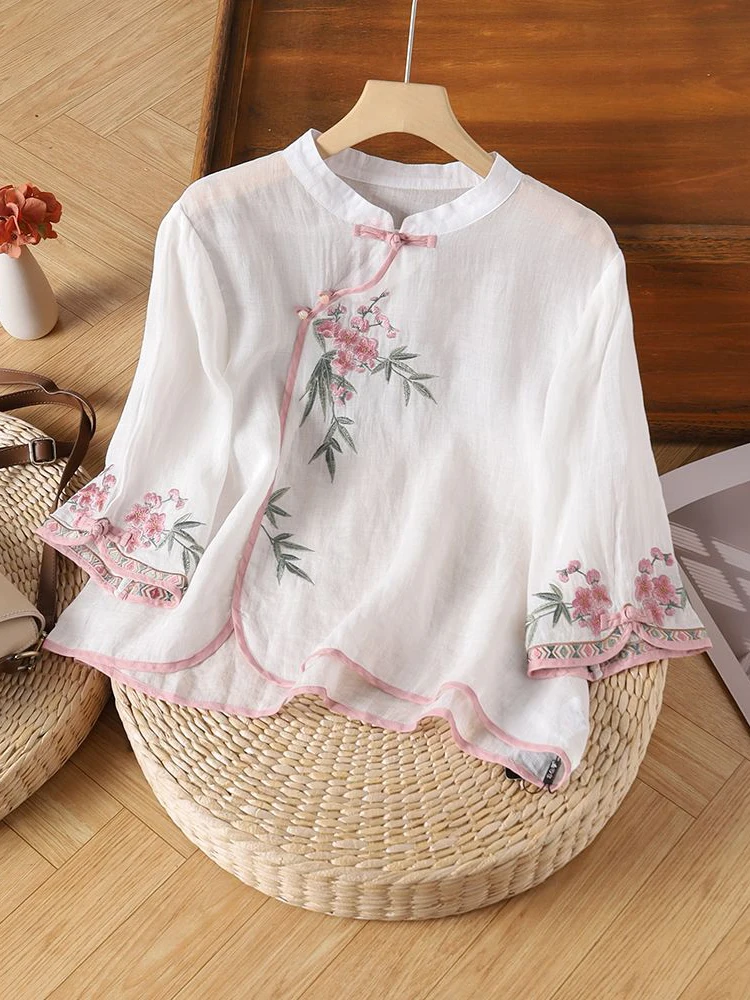 2026年新作 夏物 ヴィンテージ風 ボタンダウンカラー サ - Embroidery Garments のレビューと価格