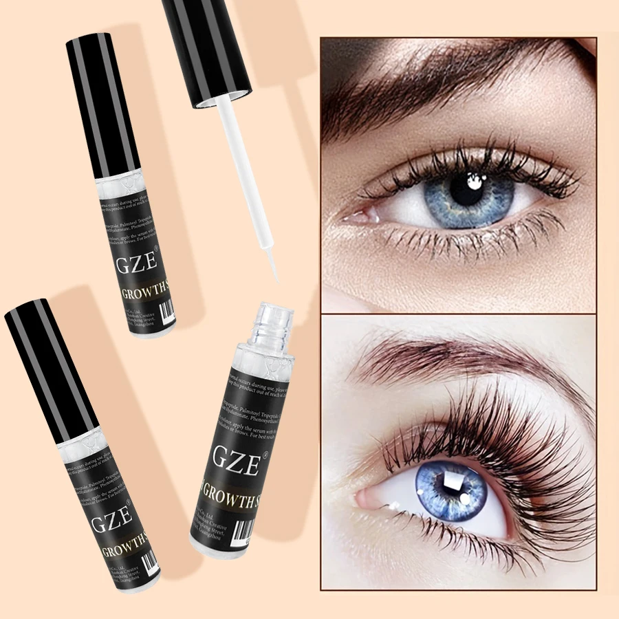 Premium Eyelash Serum by GZE, Lash Boosting Serum for Longer, Fuller Thicker Looking Lashes (5ML) 5-pack