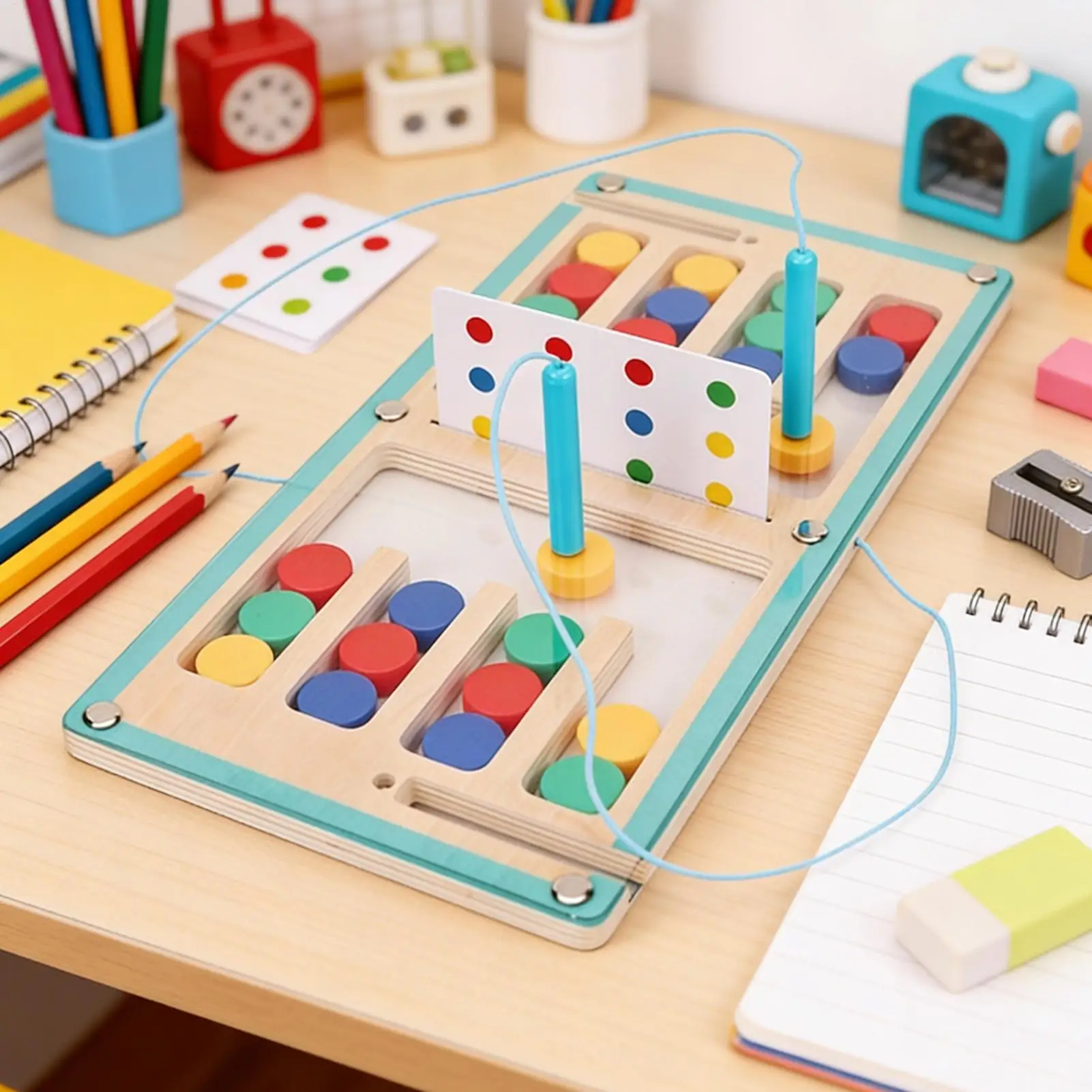 

Сортировочная игра для детей, логическая игра для 2 игроков с магнитной ручкой, игра-головоломка с цветными слайдерами для дома, класса, путешествий