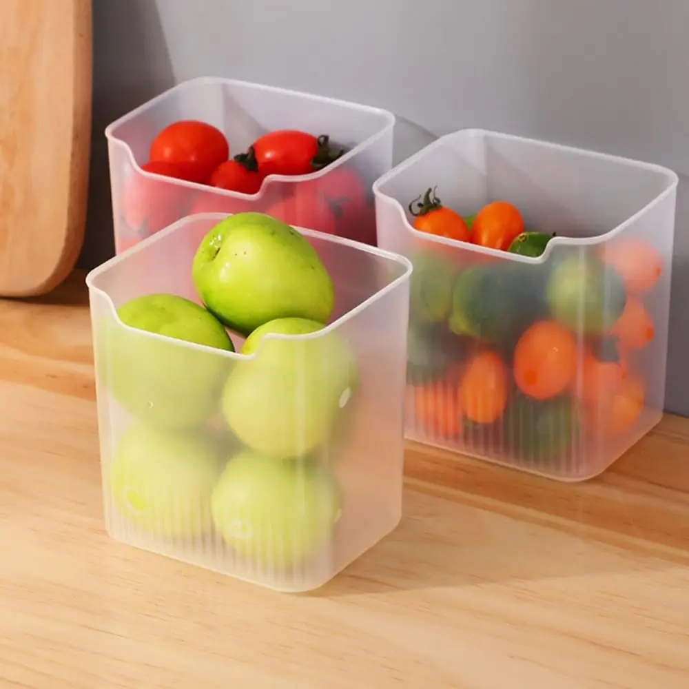 Plastic Refrigerator Organizer Bin Stackable Transparent Food Fridge Storage Box Door Organizer Pantry Container