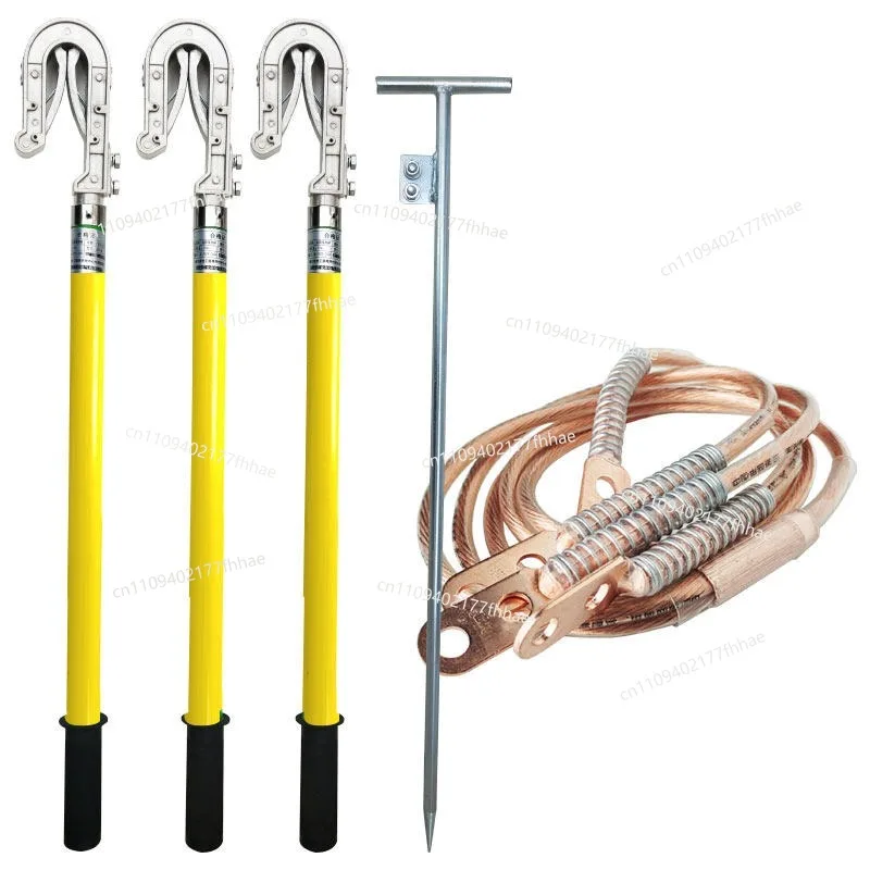 High and Low Voltage Grounding Wire Flat Mouth Double Tongue 10kV 16 Square 25 Square Short Circuit Grounding Rod
