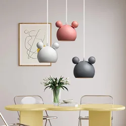 Mickey Pendant Lights Colorful for Children's Room Hanglamp Led Lamp Hanging Light Bedroom modern light Fixture Decor Luminaria