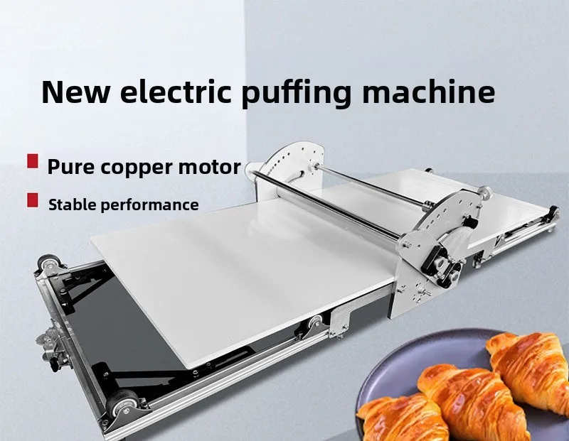 Bench Electric Dough Sheeter Folding Machine Compact Durable for Danish Pastry and Puff Pastry Home Baking Equipment