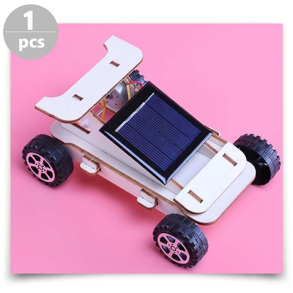 Crianças diy brinquedo movido a energia solar artesanal crianças brinquedo peça juntos carro modelo experimento brinquedo