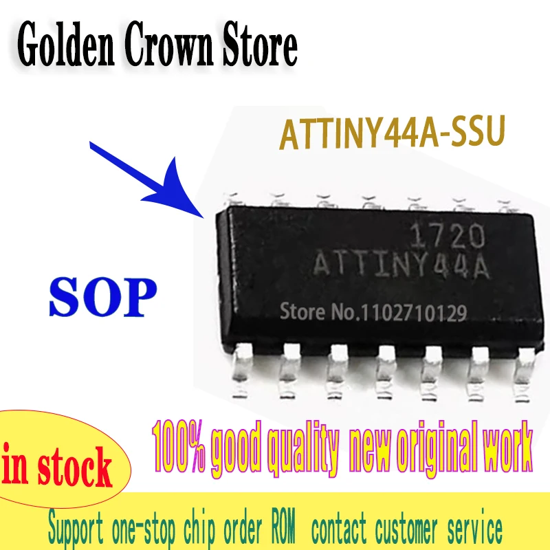 2~5 Pcs/Lot  100% ATTINY44A-SSU ATTINY44A SSU SOP-14  New and Original In Stock