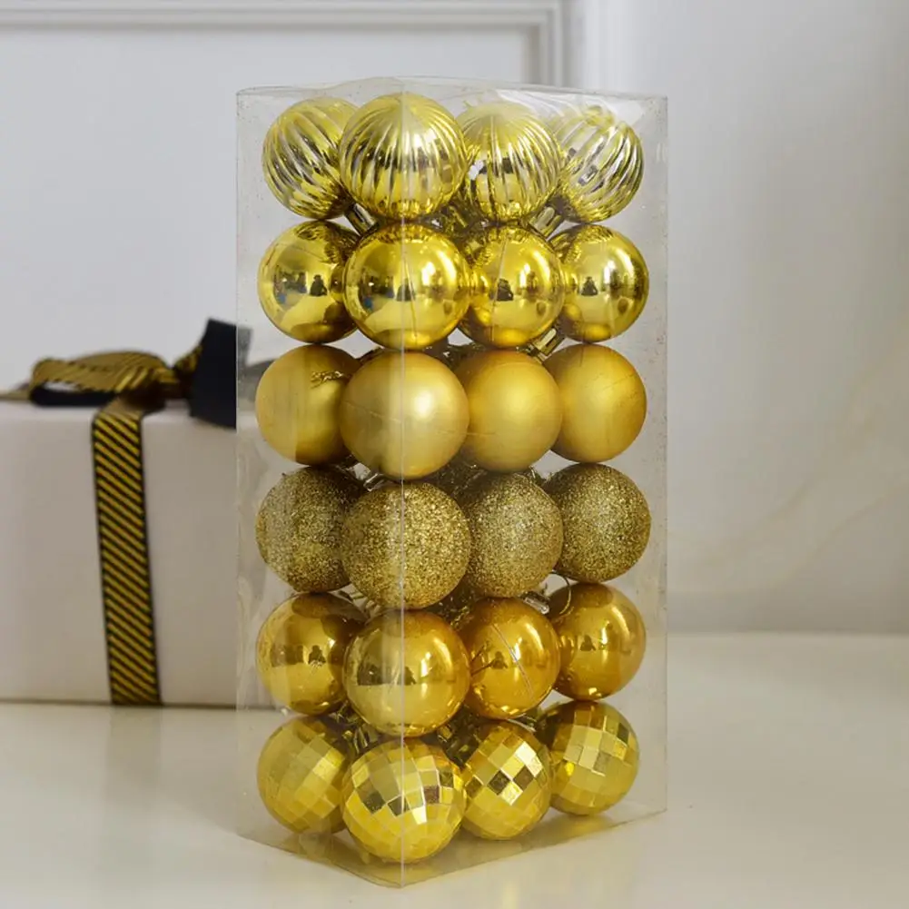 36 Stück 3CM Weihnachtskugeln Christbaumschmuck Anhänger für Heim-Party-Dekoration 2026 Neujahr Navidad Geschenke Ornamente Zubehör – Detail 14