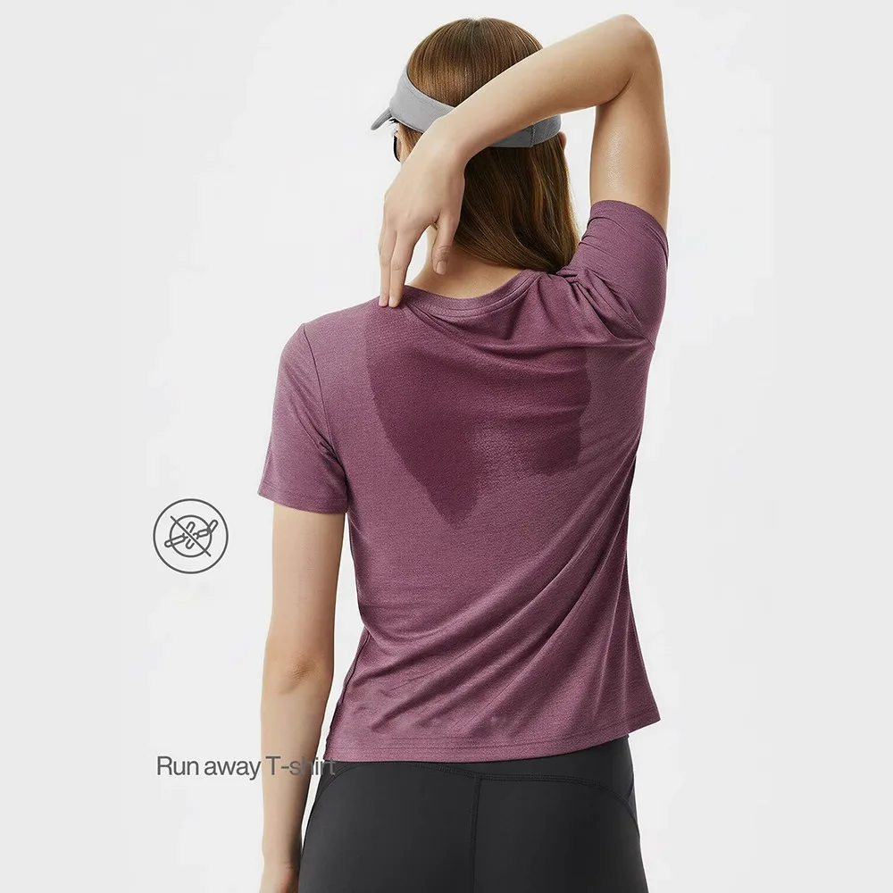 Outdoor Run Speed Drying Sports T-shirt Spring and Summer Women Trendy Badminton Volleyball Travel O-neck Short Sleeved T-shirt - view 6
