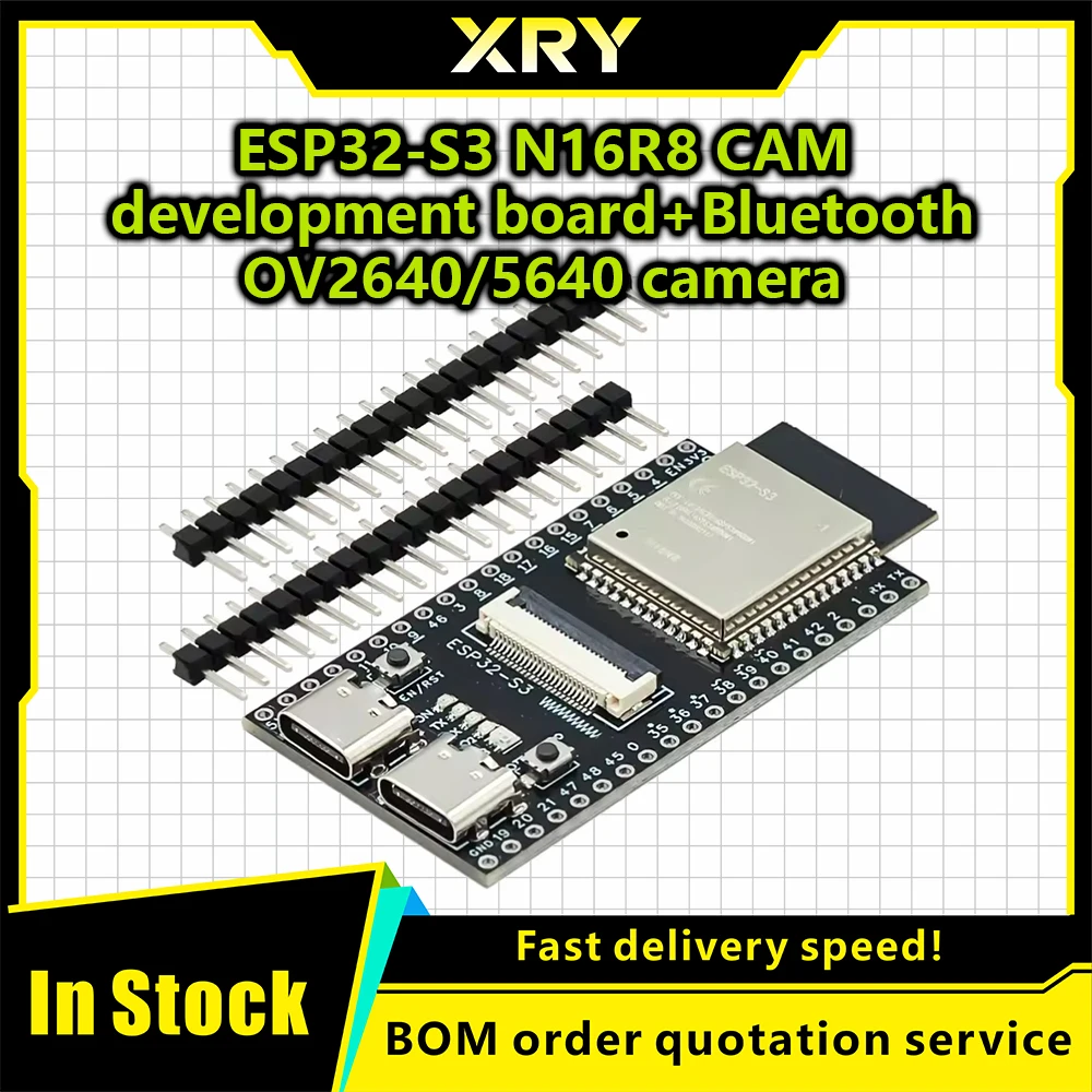 XRY ESP32-S3 N16R8 CAM development board WiFi+Bluetooth module OV2640/5640 camera  cámara dual TYPE-C