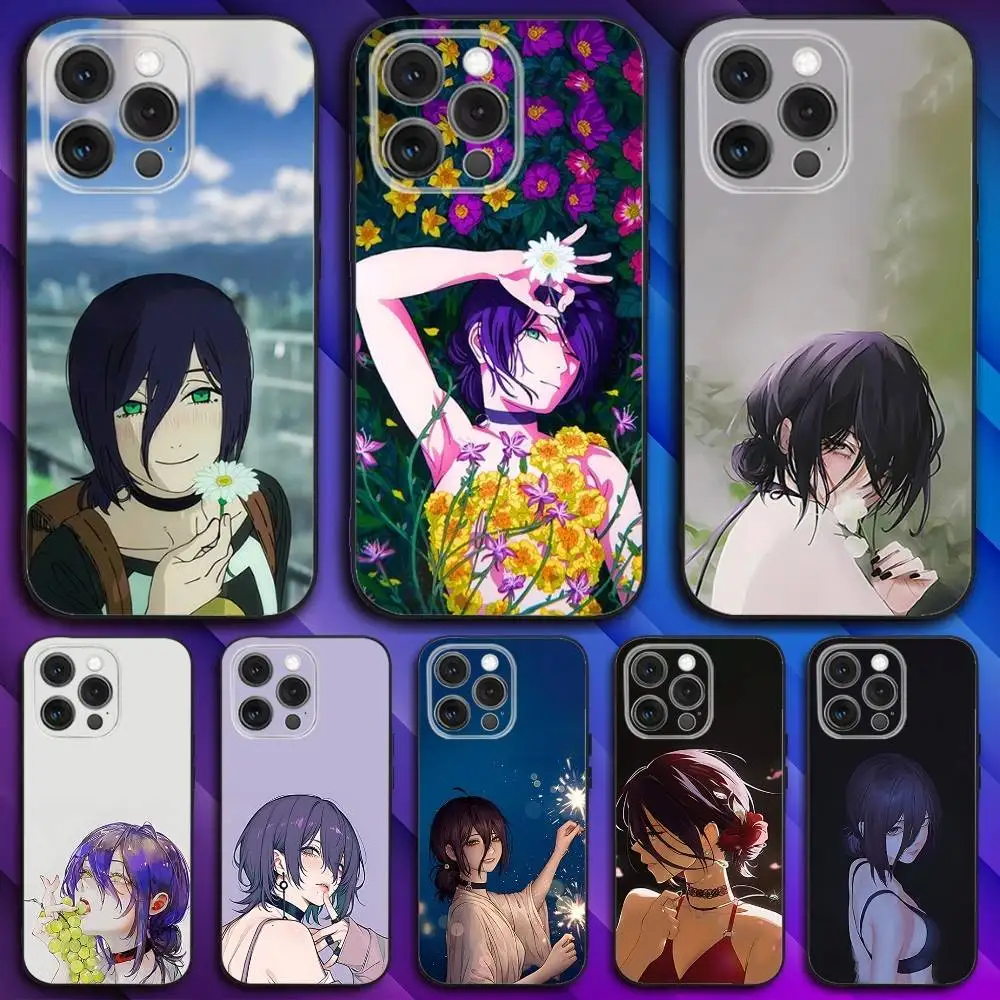 

Chainsaw Man Reze Arc Phone Case For iPhone 16,15,14,13,12,11,Pro,Max,Plus,X,XS,SE4,E,Mini,Soft Black Case