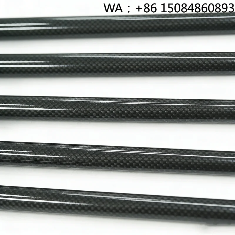3K Plain Twill Carbon Fiber Tube, Corrosion Resistant Durable, Matte Glossy Custom Pipe for Industrial Sports Use
