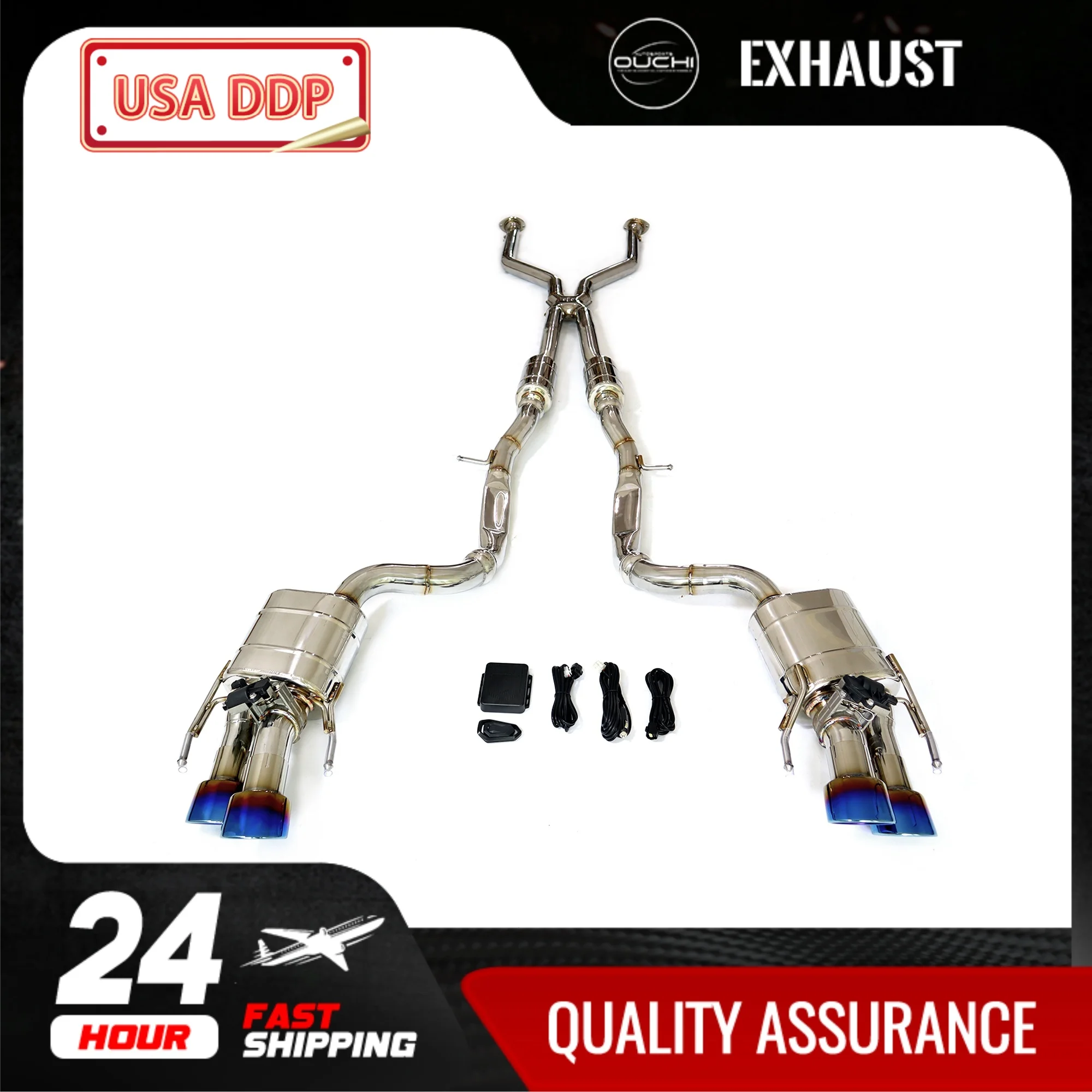 

Fast shipping in 24 hours catback for Lexus RCF 5.0 OUCHI stainless steels Exhaust system With electronic valve tips