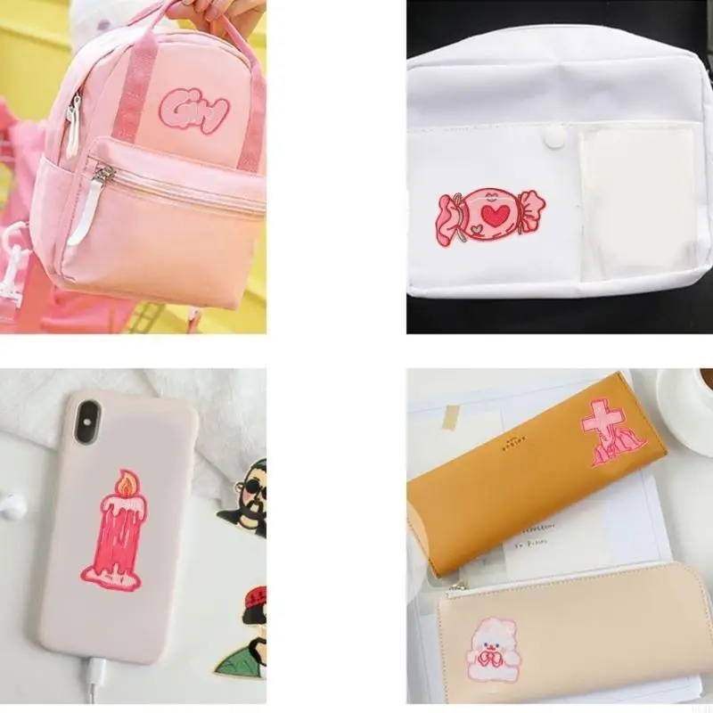 7Piece Cartoon Theme Letter Patches Embroidery Applique for Craft Project Decors