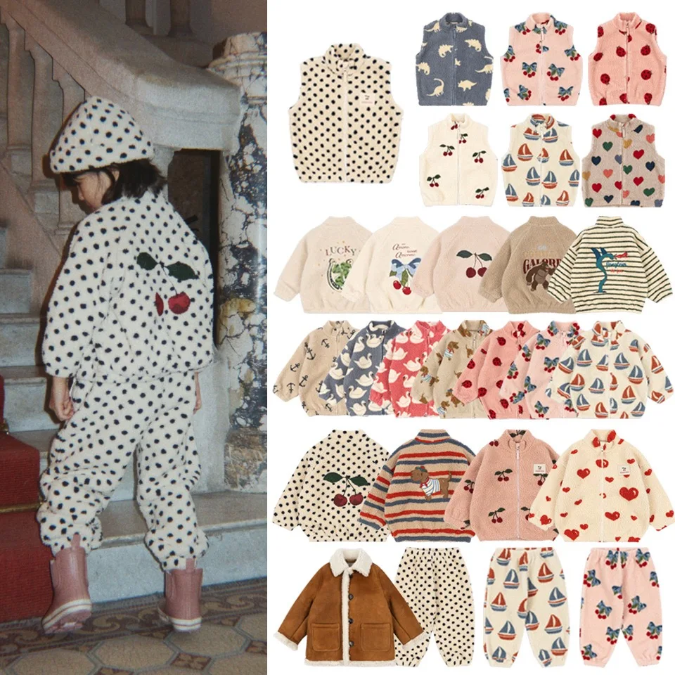 Image of 2026 Neue KS Marke Winter Baby Mädchen Jungen Lammwolle Kirschjacken Kinderkleidung Jungen Cartoon Oberbekleidung Kindermäntel 1-9 Jahre
