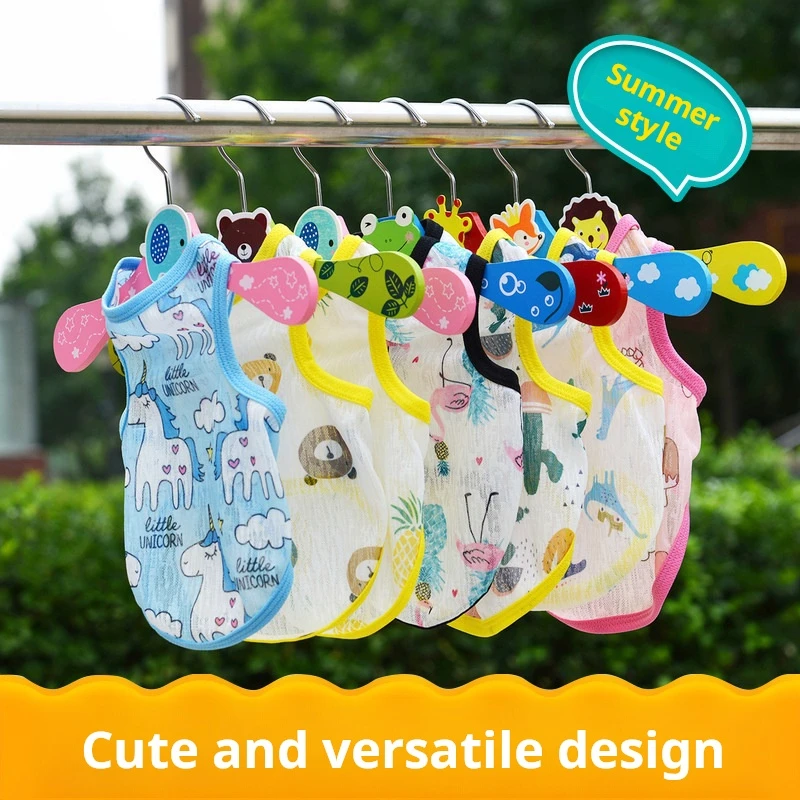 Summer Pet Dog Vest for Puppy T-shirt Breathability Cool Clothes for Small Medium Dogs Outfit Vest for Puppy Shirt Thin Costume