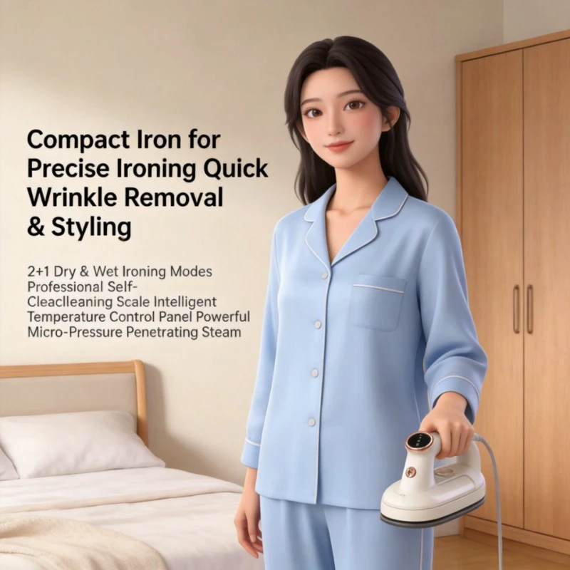 Portable Handheld Mini Steam Iron Household Clothes Wrinkle Removal Ironing Machine for Home Travel Use