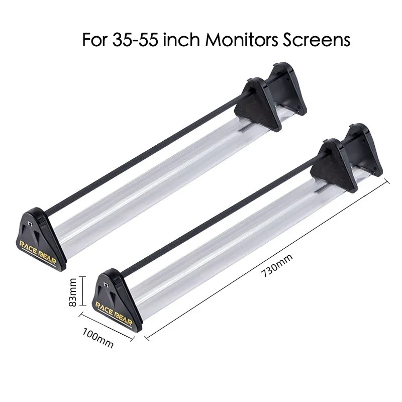 35-55인치 모니터용 프레임 제거 기능이 있는 3스크린 이음매 없는 광학 조인트 피스 키트 Simracing 게임용 곡선 스크린
