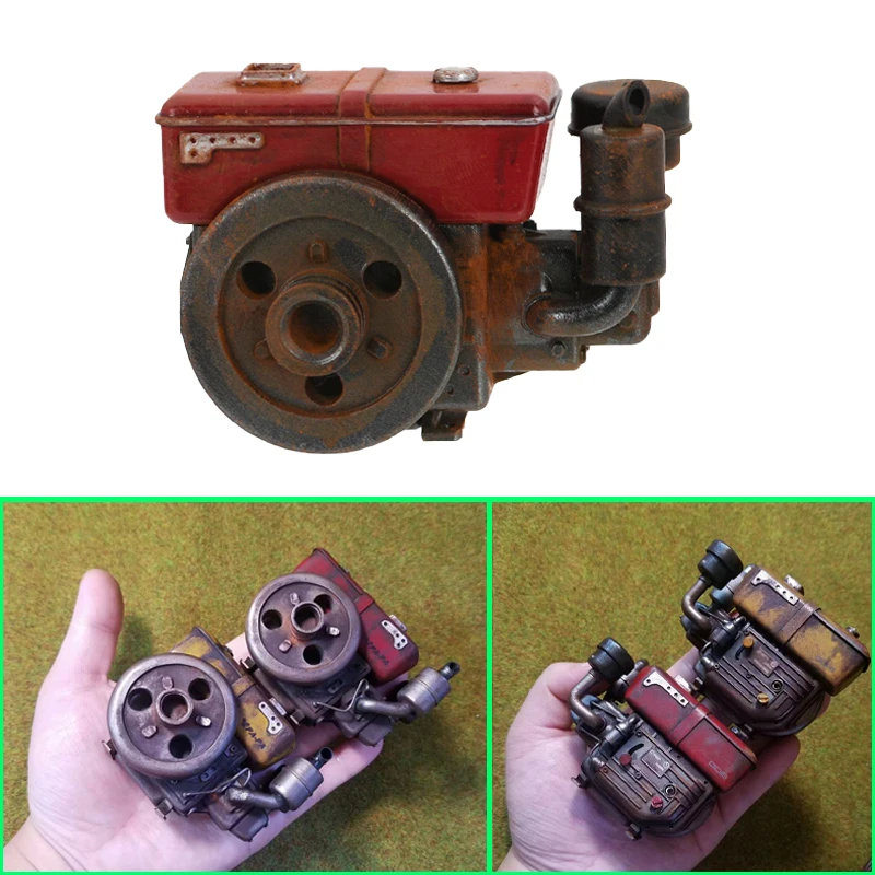 1 Pcs Old Style Single Cylinder Diesel Engine for 1/10 RC Crawler Car Traxxas TRX4 Defender AXIAL SCX10 90046 Parts