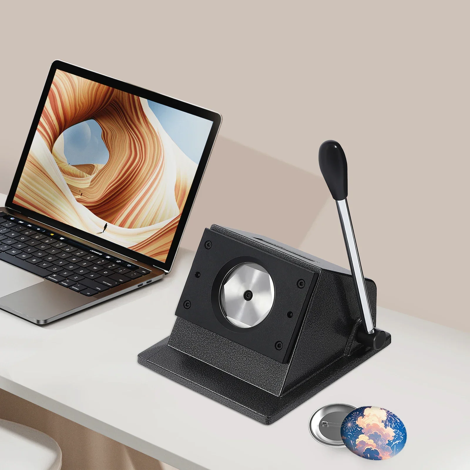 آلة ضغط الأزرار مقاس 58 مم، صانع شارات الأزرار المستديرة، القاطع، مجموعة ختم الشارة، صانع أزرار الدبوس للاستخدام بنفسك #5