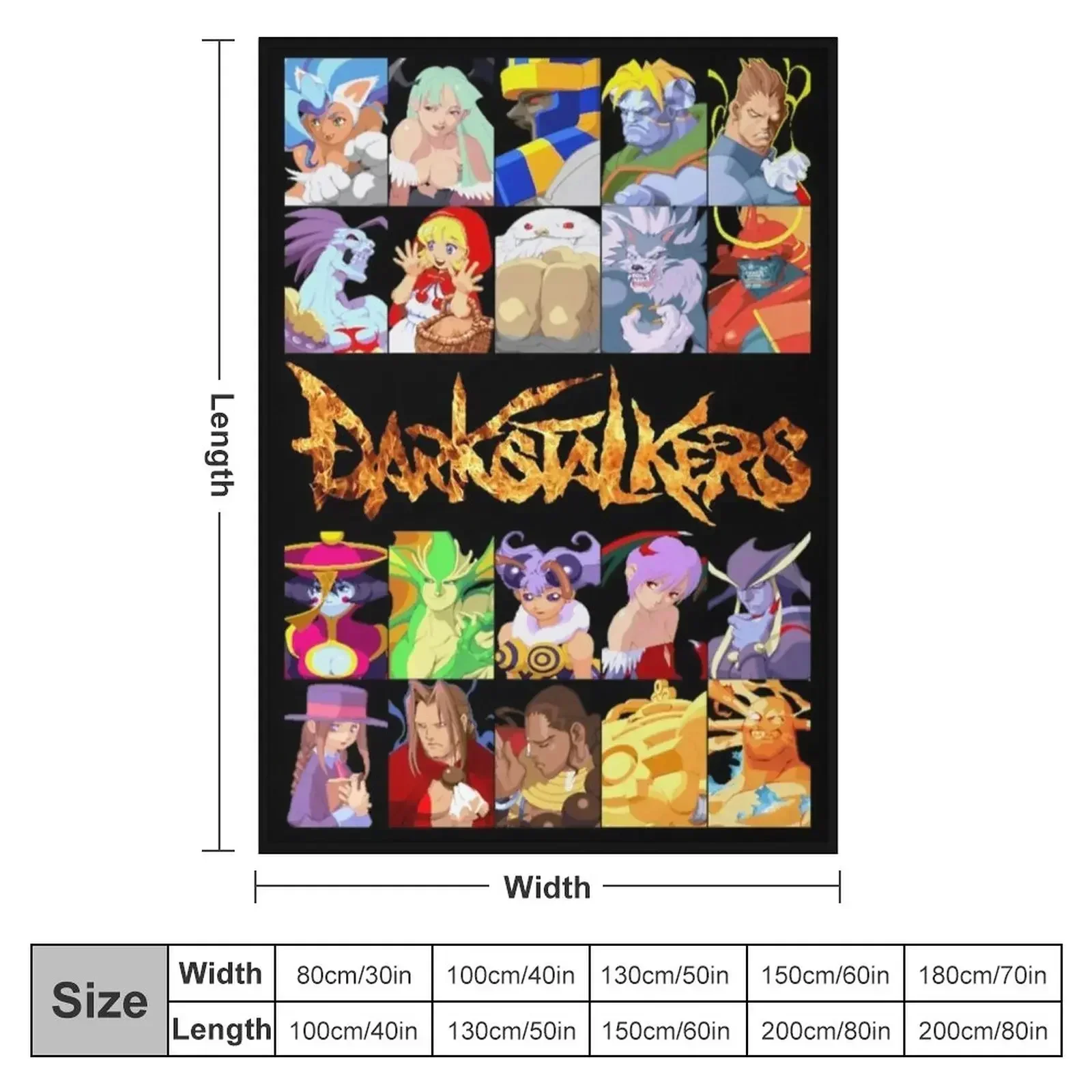 Darkstalkers Throw Blanket Luxury Throw Decoratives Multi-Purpose Weighted Flannels Large Blankets