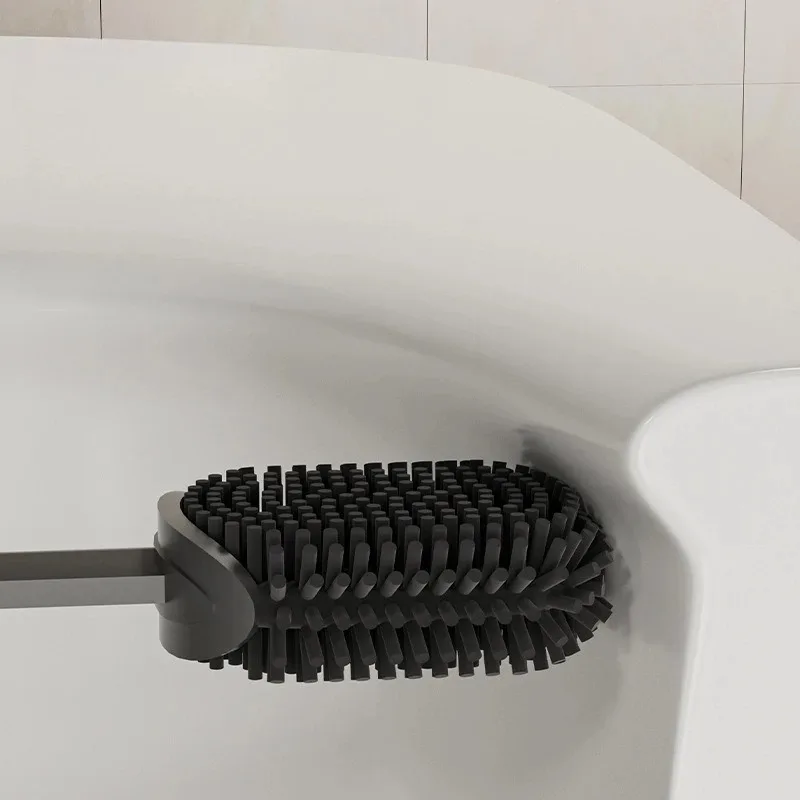 

Щетка для унитаза Настенные силиконовые щетки для чистки с длинной ручкой