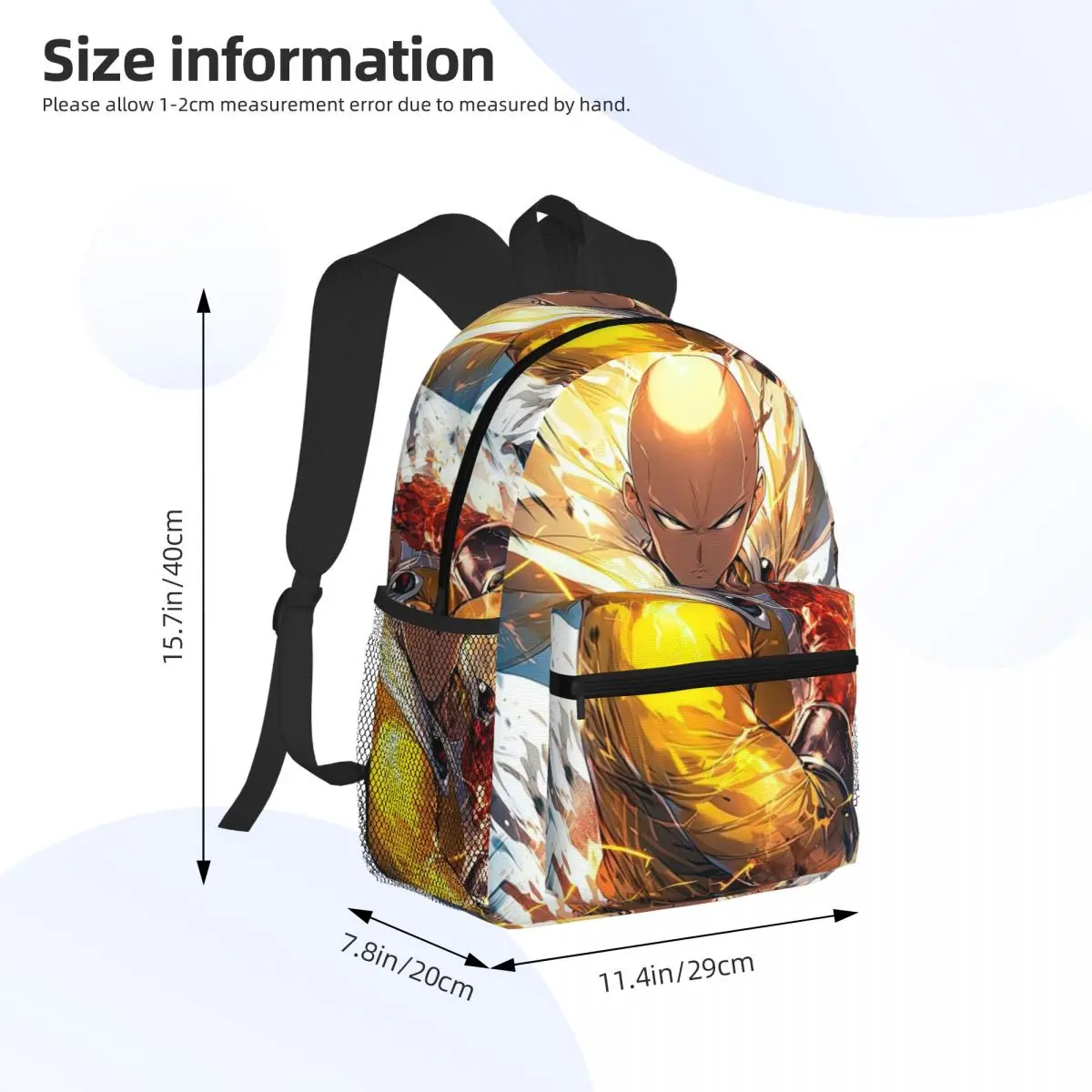 أنيمي واحد لكمة رجل حقيبة ظهر الطالب حقيبة مدرسية المشي لمسافات طويلة السفر Daypack للرجال النساء موضة حقيبة الكتب حقائب الكتف
