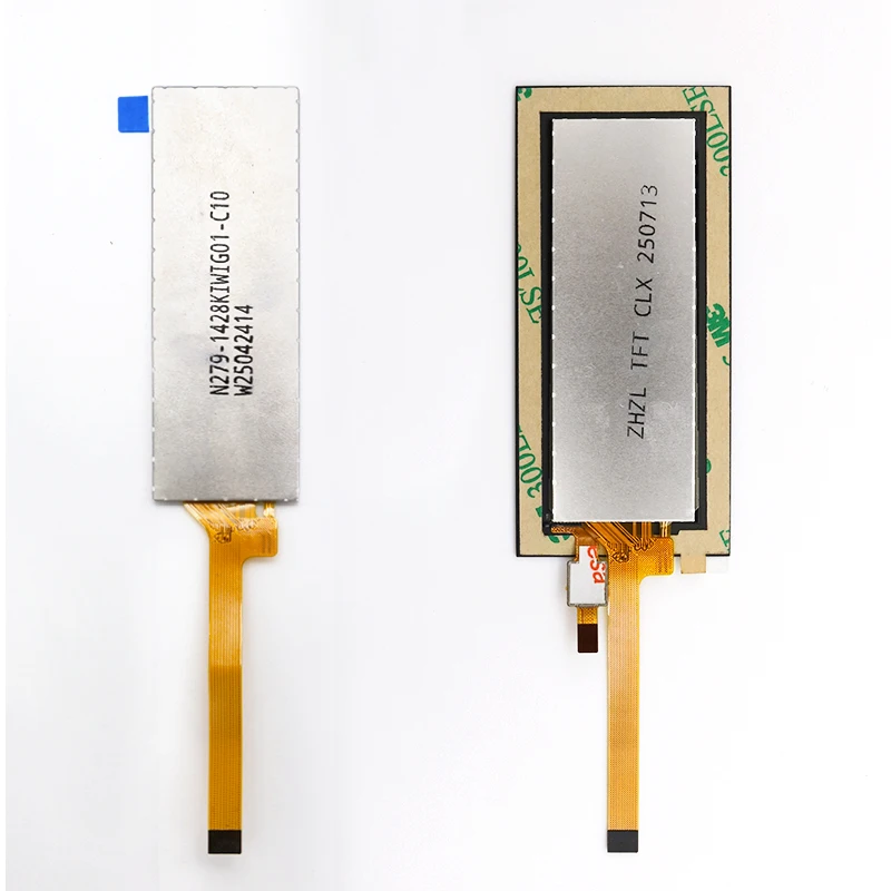 2.79-inch IPS capacitive touch NV3007 long-shaped TFT LCD screen with 142x428 pixels and 10P interface for SPI connection