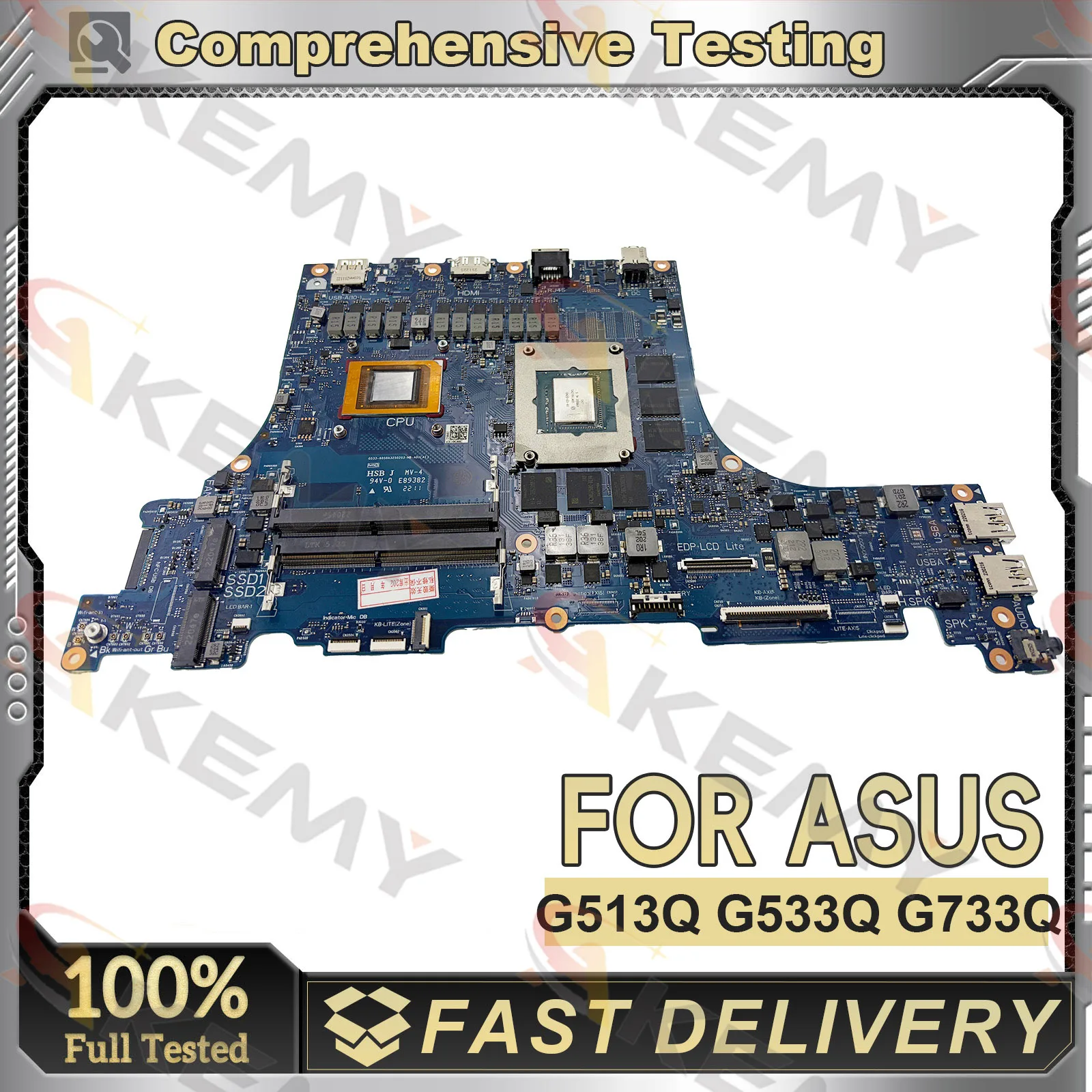 6050A3250203 Laptop Motherboard For ASUS ROG Strix G15 G513QR G513Q G513QS G513QM Mainboard With R5 R7 R9 CPU tests OK fast ship