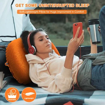 Camping Travel Pillow Ultralight Inflatable for Neck Lumbar Support Camp Hiking Sleeping Pillow 4