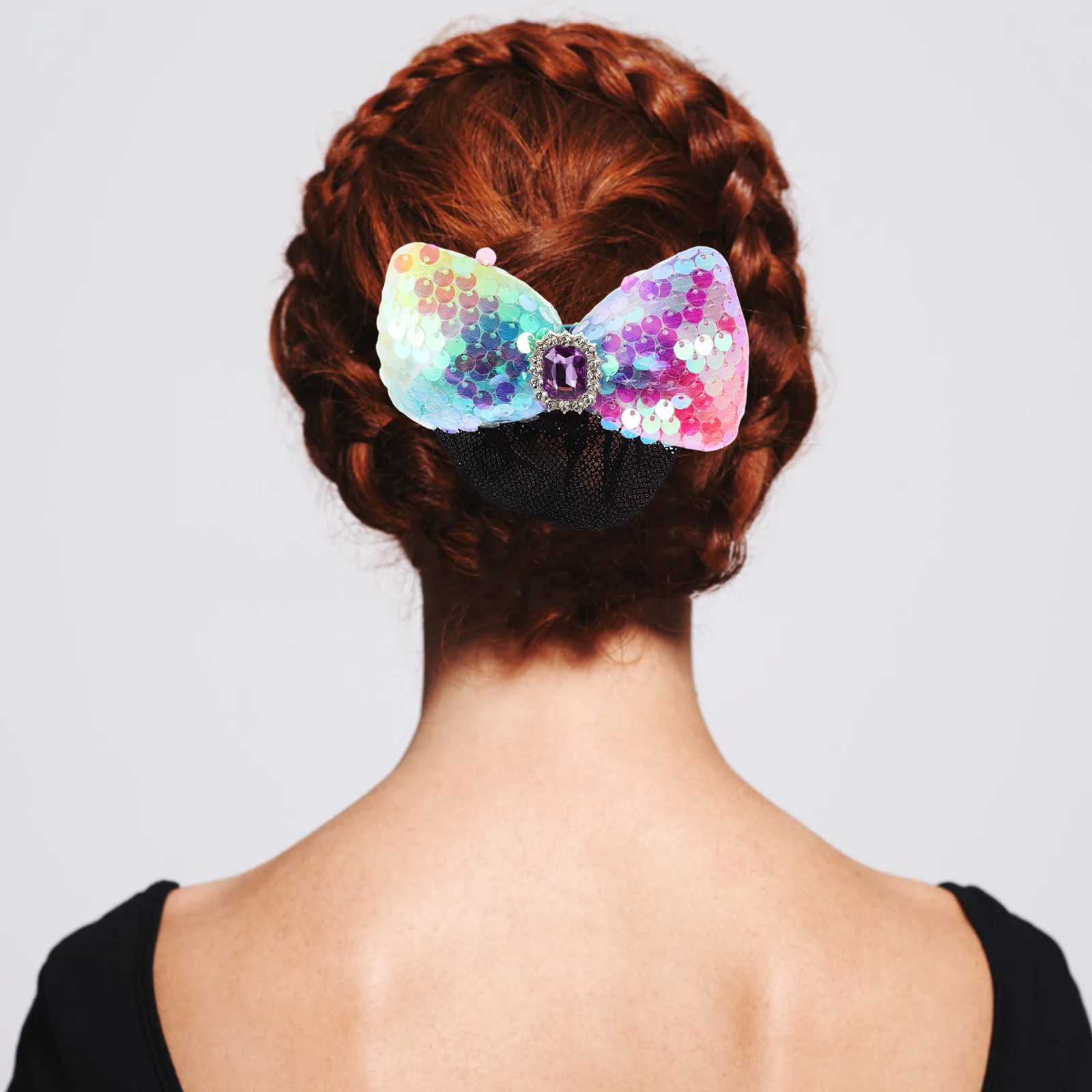 

Sparkle Sequin Bun Net for Dance Hair Accessories Ballet Hairnet Cover Secure Fit for Active Routines Costume Matching