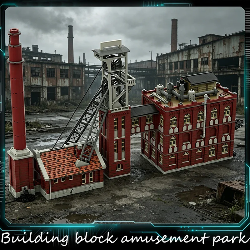 

14648 деталей: Средневековая архитектура, угольная шахта, завод, модель MOC, конструктор, развивающая игрушка для детей, подарок на день рождения