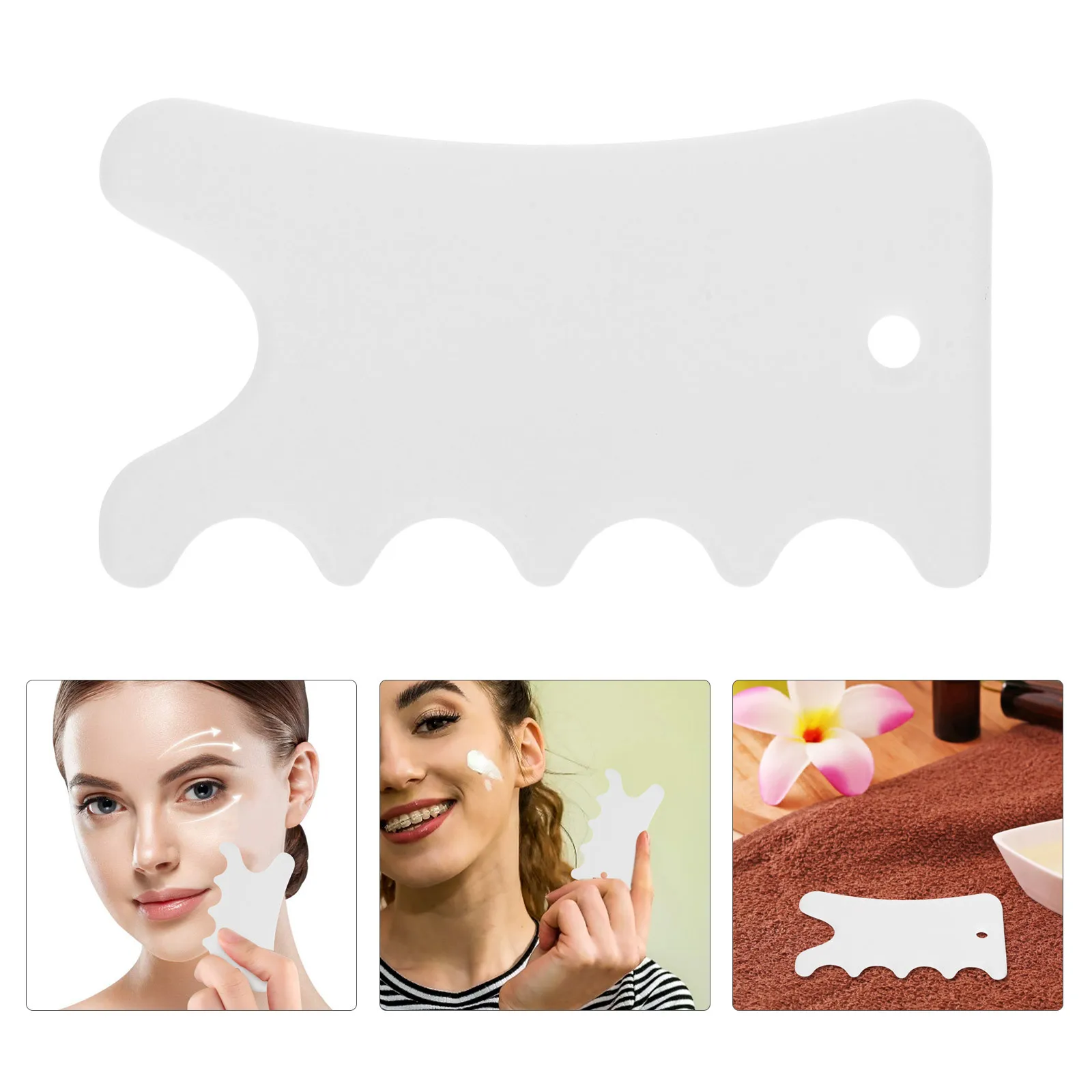 

Ceramic Massaging Stick White Traditional Handmade Face Massager for Women Facial Scraping Massage Tool Jade Stone Anti Aging