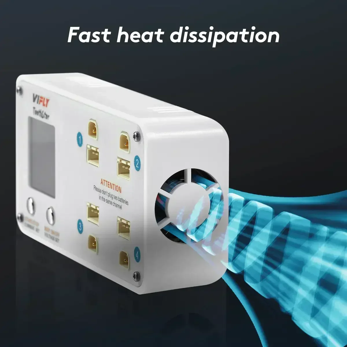 Chargeur d'équilibre VIFLY ToothStor 4 ports 2S avec mode de stockage