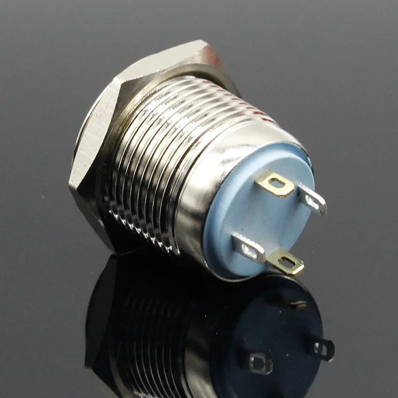 1PC 16MM with LED 3V 5V 12V 24V 220V 10A Metal Button Switch Momentary Push Button Auto Reset Waterproof Illuminated