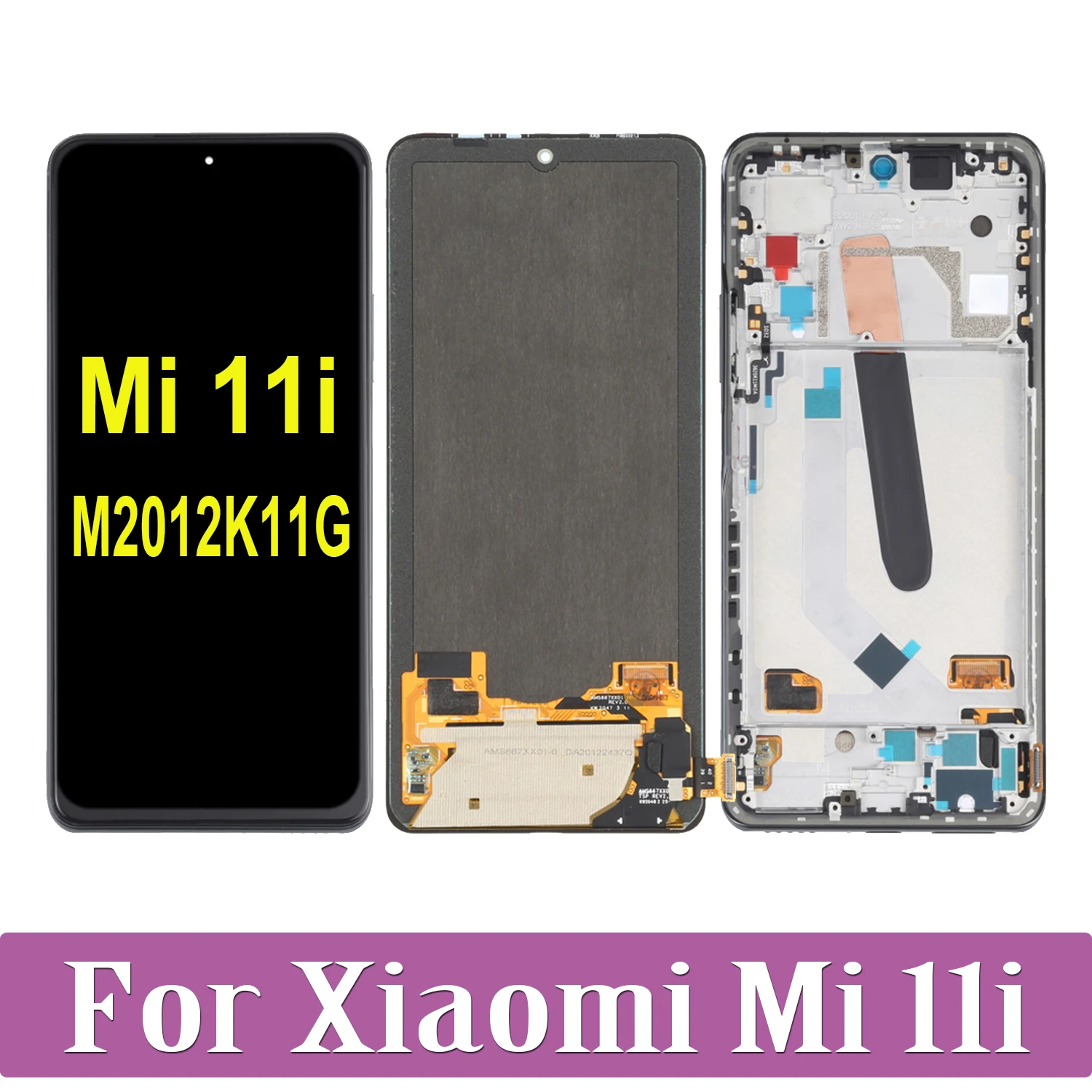 AMOLED For Xiaomi Mi 11i M2012K11G LCD Display Touch Screen Replacement Digitizer Assembly For Xiaomi Mi11i LCD