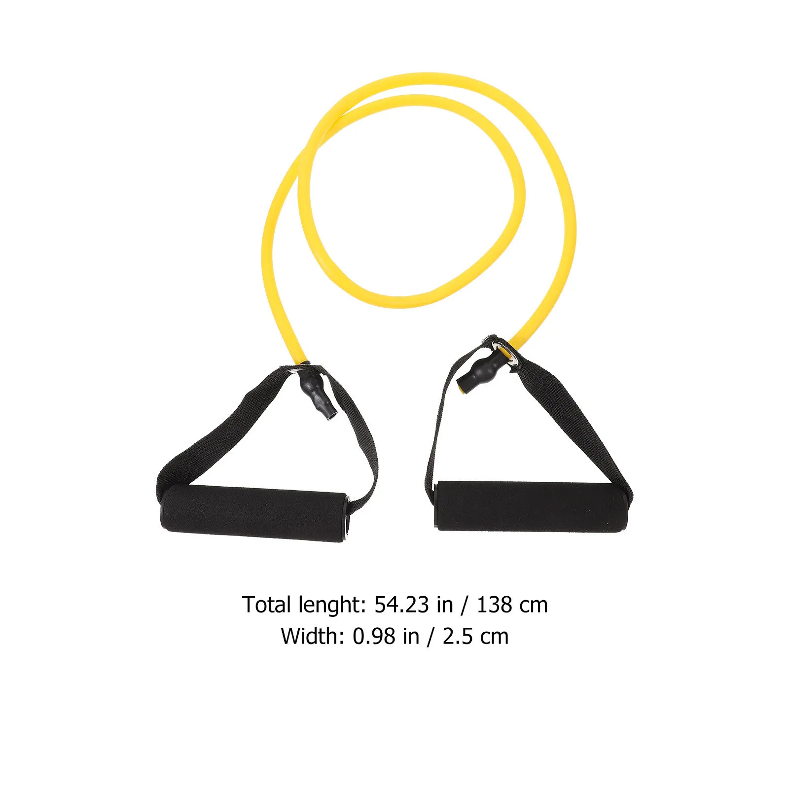 Elastic Fitness Exercise Pull Rope Yellow Extremely Stretchy Resistance Band Handles Strength Training Pilates Yoga Workout