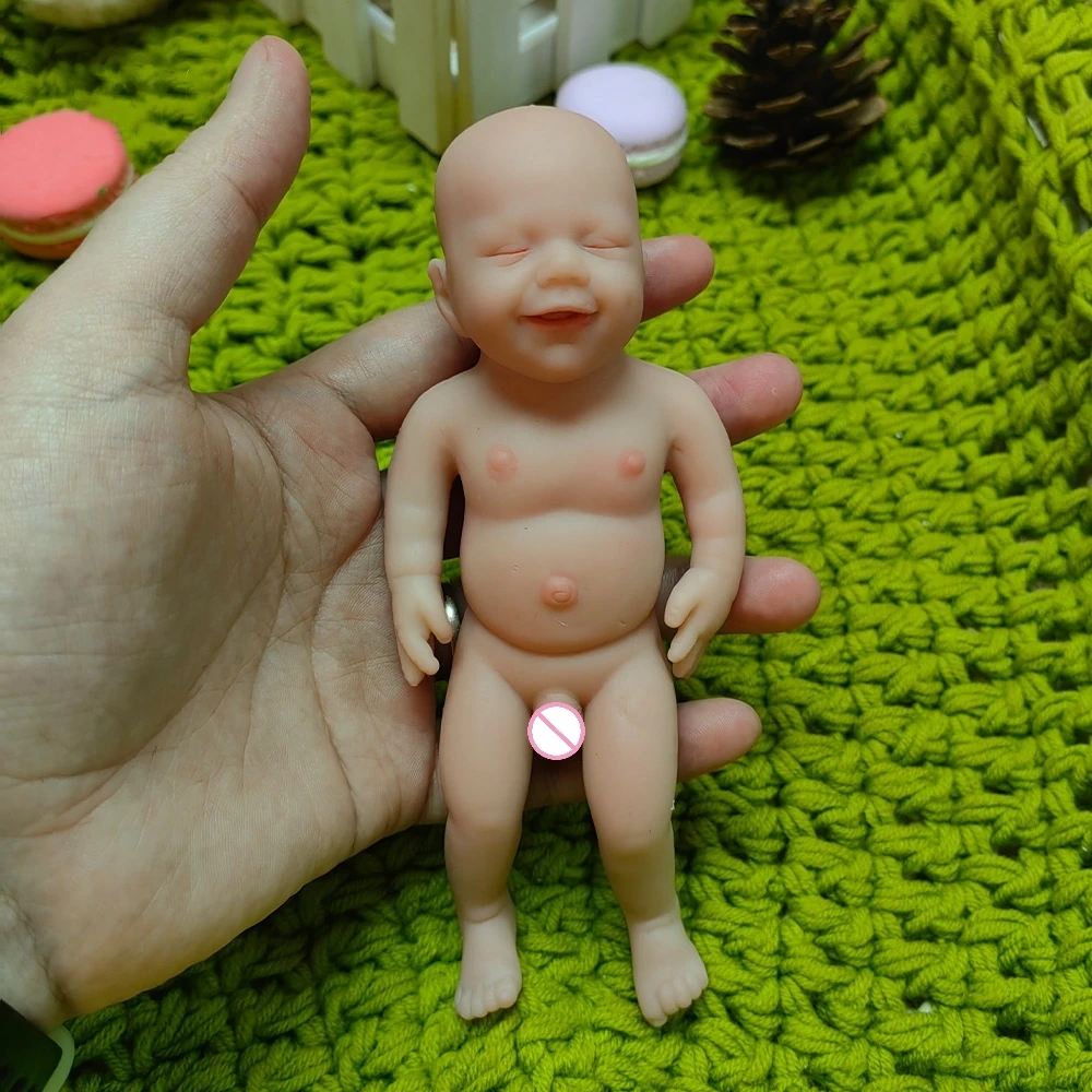 

WW1578 6.69inch 17cm 120g 100% Silicone Reborn Baby Doll Girl Baby Unpainted Unfinished Realistic Children Xmas Birthday Toys