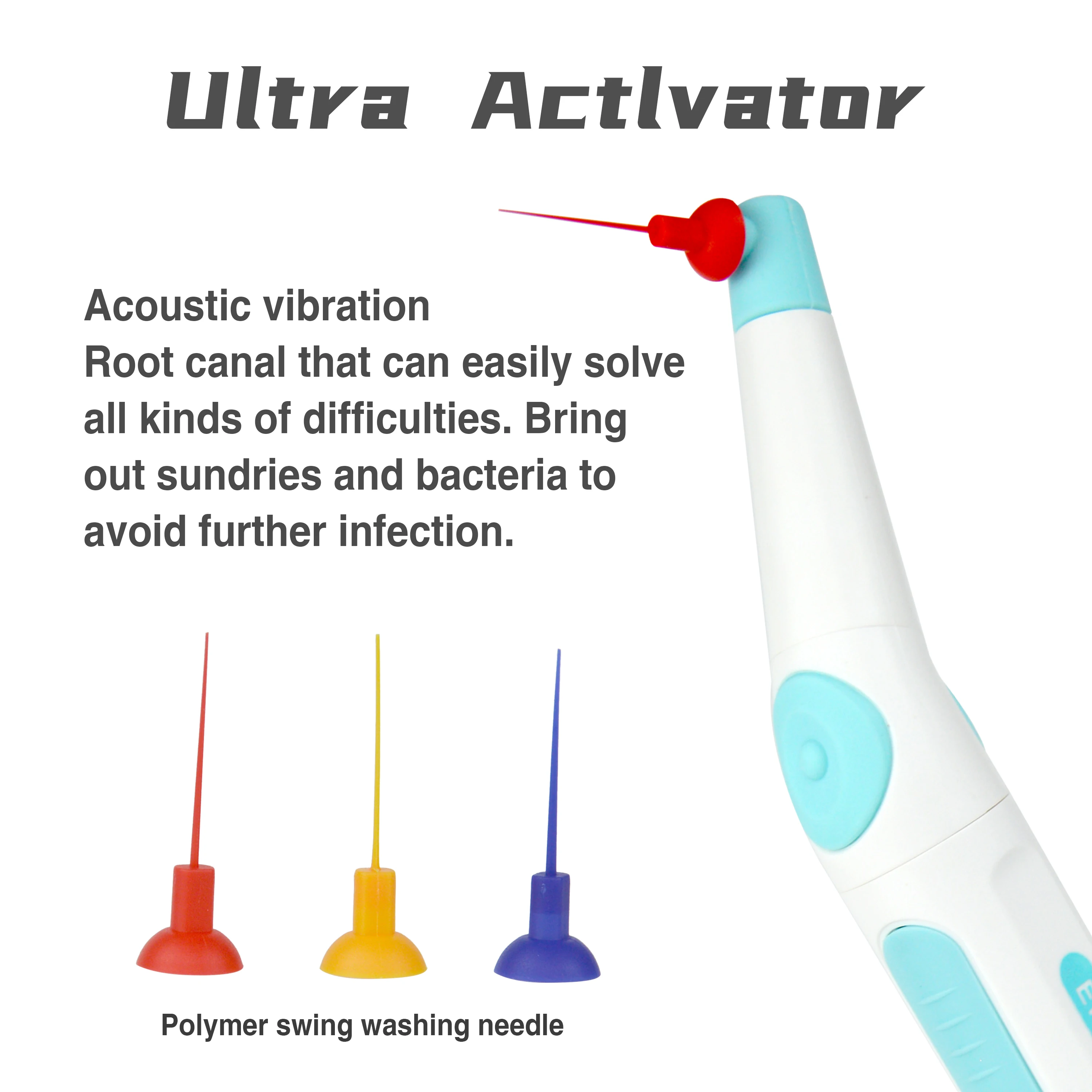 60 stks Endo Tips Tandheelkundige Wortelkanaalbehandeling Sonic Monddouche Activator Endodontische Reiniging Tandheelkunde Instrument