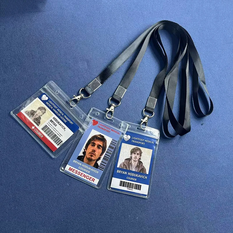 New Movie Bryan Hodukavich ID Badge Lightfoot Medical Transport Courier Card With Lanyard Cosplay Halloween Costume Accessory