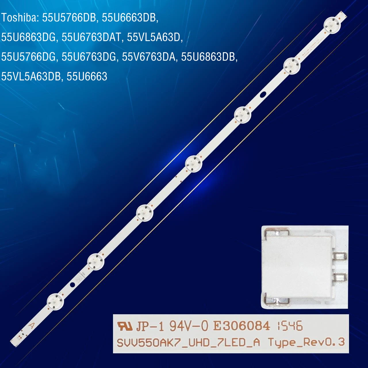 

Лента светодиодной подсветки для LUX015500401 LUX015500501 LUX015500502 LUX01550060 D55U297N4CW TE55292G37Z2P TE55292S26Y2P 55TU5020