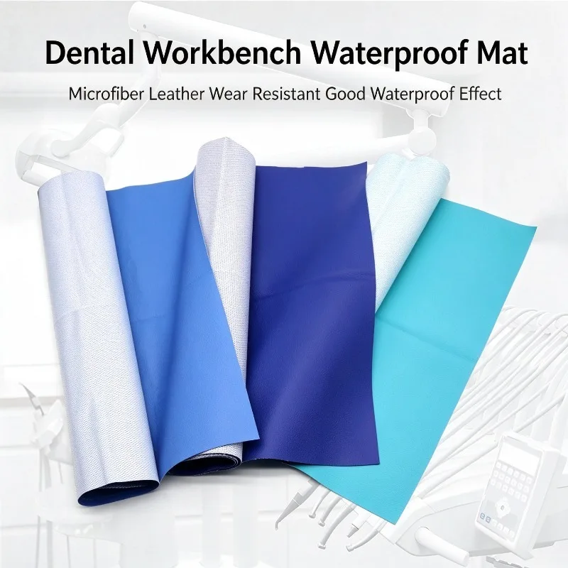 Dental Workbench Protective Mat Thick Leather Waterproof Wear Resistant Non Slip Tray Pad Clinic Instrument Accessory