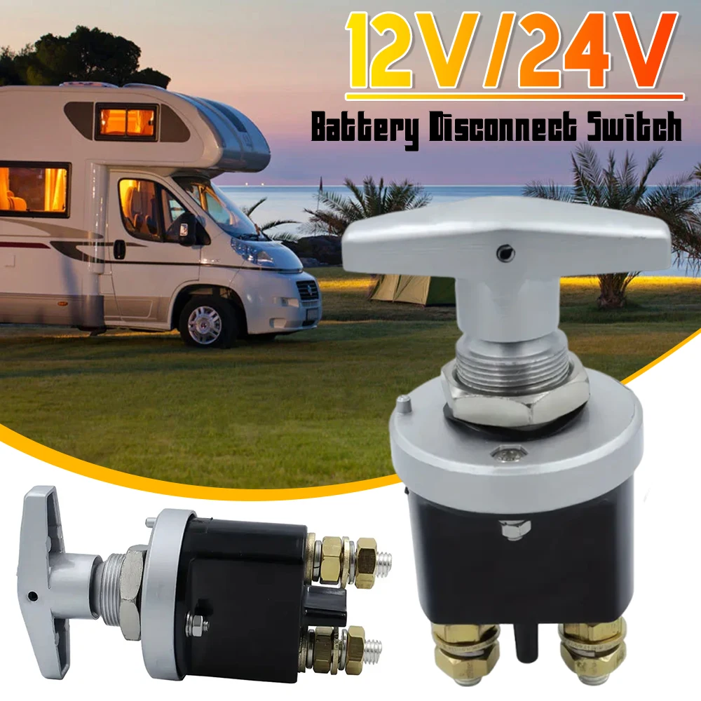 

Выключатель-разъединитель аккумуляторной батареи 12-24В 500А для тяжелых условий эксплуатации, медные клеммы, гайки из нержавеющей стали, для автомобилей, грузовиков, фургонов