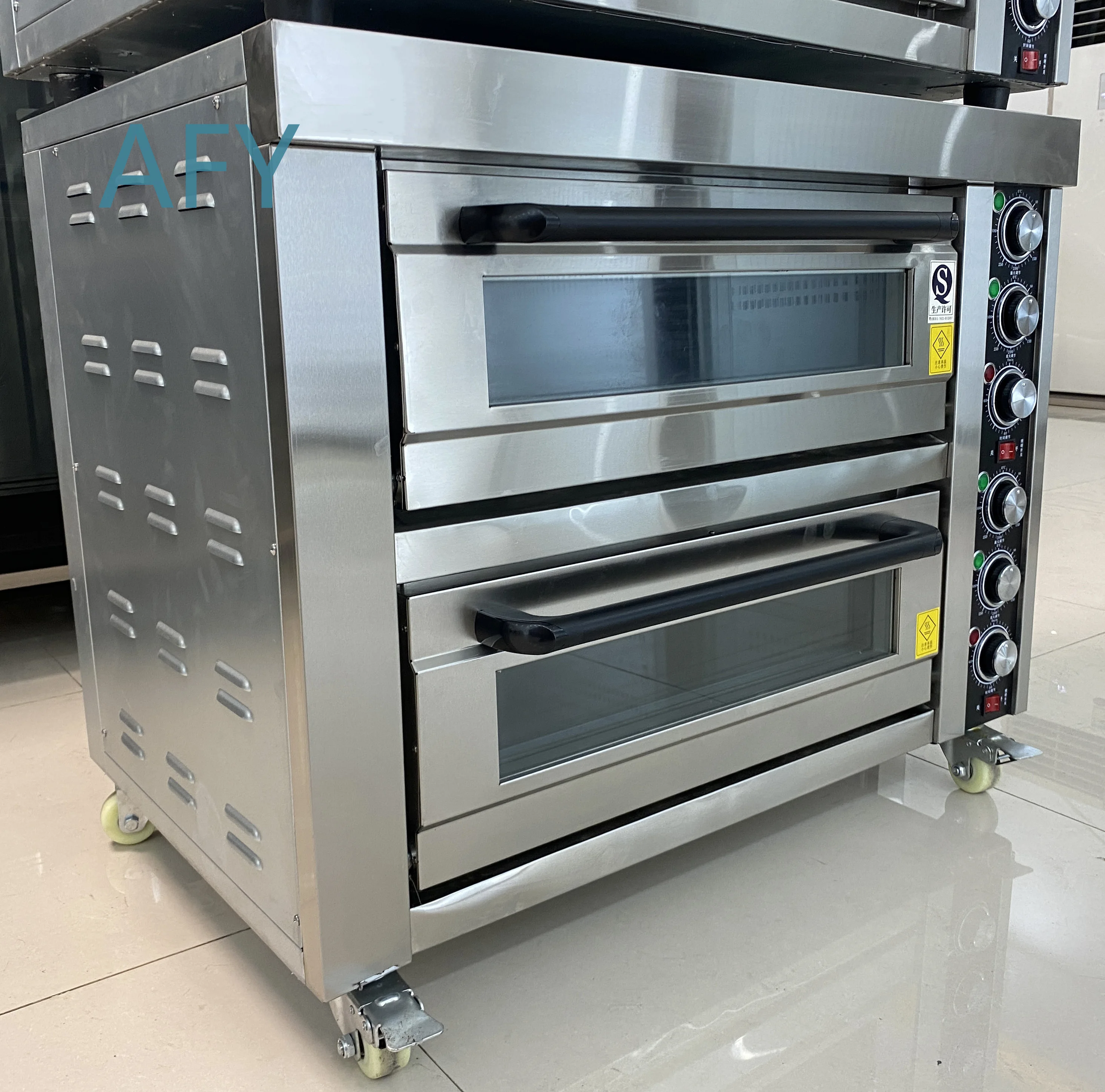 Commercial Electric Industrial Pizza Baking Oven for Cake Bread Baking 1 2 3 Deck 4 6 9 Tray Double Triple Gas Powered Oven