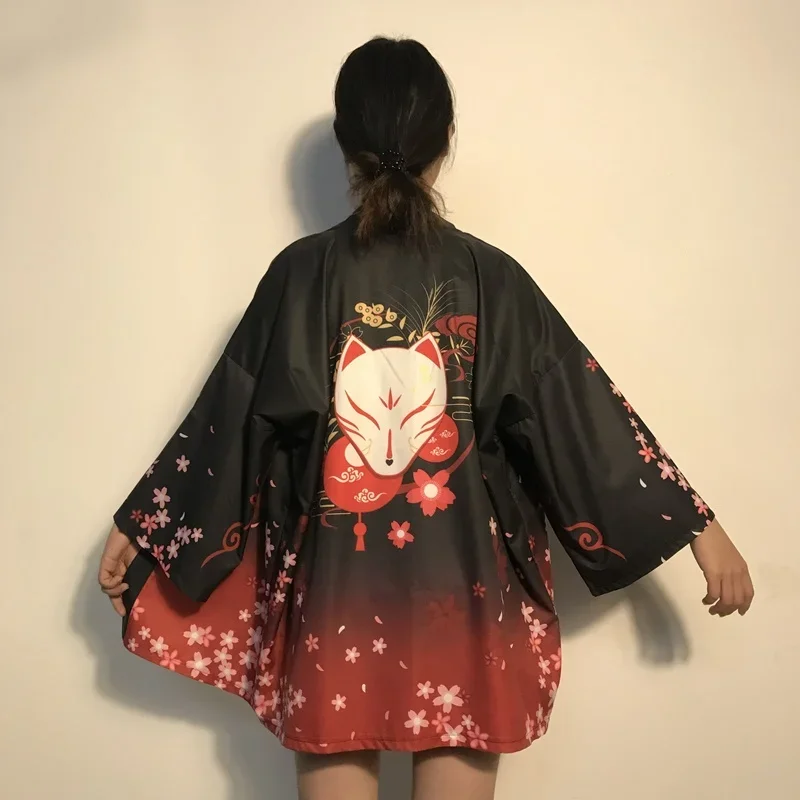 

Japanese Traditional Women's Kimono Asian Clothes Fashion Cosplay Cardigan Japan Men's Outdoor Beach Trendy Haori Yukata